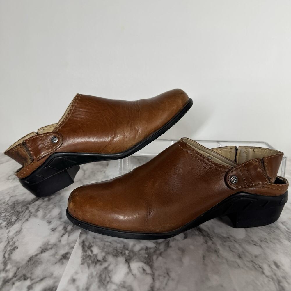 Ariat Sport Mule Womens Brown Sling Back Leather Western Slip On 7.5 M 94070